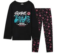 KPop Demon Hunters Officiel Saja Boys Pyjama Fille & Ado 5-14 Ans, Haut Doux et Pantalon Long Set (5-6 Ans, Noir Saja Boys AOP)