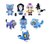 Kpop Demon Hunters Plush,Cute Tiger Plushie Collectible Stuffed Animal for Boys Girls Adults Kpop Fans Halloween Birthday Gift and Desktop Decor for Kids & Fans Collectors (8PCS)