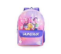 KPop Demon Hunters Sac à dos rose Huntrix pour filles | Sac d'école à l'effigie d'un personnage de dessin animé avec fermeture éclair | Sac à dos streetwear pour enfants