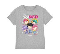 Kpop Demon Hunters - Saja Boys Chibi Poster Kids T Shirt, Heather Grey, 9-11