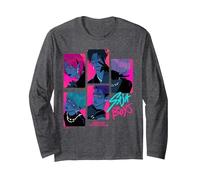 Kpop Demon Hunters Saja Boys Demons Officiellement licencie Manche Longue, Unisexe pour Adultes, Chiné Foncé, S