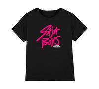 Kpop Demon Hunters Saja Boys Rose Logo T-Shirt Enfant, Noir, 9-11 A