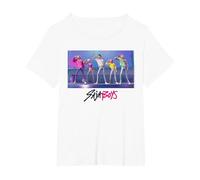 Kpop Demon Hunters Saja Boys Soda Pop Dance T-Shirt, Femme Grandes Tailles, Blanc, 5X