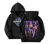 Kpop Demons Hunters Style Streetwear Merch Girls' Hoodies K-Pop Demon Hunter Long Graphic Sweatshirt Kids KP_OP D-De_Mon H- Hu_nters Plain Clothes Girls Boys