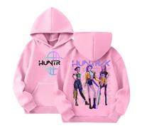 Kpop Demons Hunters Style Streetwear Merch Girls' Hoodies K-Pop Demon Hunter Long Graphic Sweatshirt Kids KP_OP D-De_Mon H- Hu_nters Plain Clothes Girls Boys