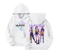 Kpop Demons Hunters Style Streetwear Merch Girls' Hoodies K-Pop Demon Hunter Long Graphic Sweatshirt Kids KP_OP D-De_Mon H- Hu_nters Plain Clothes Girls Boys