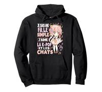 Kpop Fille Chats Je Suis Une Fille Simple J'aime La K-Pop Sweat à Capuche