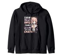 Kpop Fille Chats Je Suis Une Fille Simple J'aime La K-Pop Sweat à Capuche