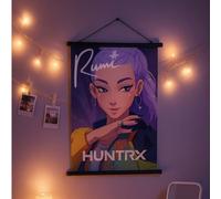 Kpop Hunters Rumi Affiche murale sous licence - Tiges élégantes + Impression lilas vive; Améliorez la configuration de votre bureau de dortoir et co-créez des vibrations maximalistes pour le contenu d