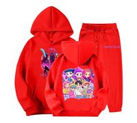 Kpop Hunters Survêtement Fille Ensemble 2 Pièces Vintage Y2K Hoodie Pantalon et Haut Sweats à Capuche Jogging Vêtements Imprimés Huntri/X Rumi Mira Zoey Pull à Manches Longues Sportswear 2025