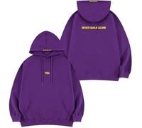 Kpop Jimin with You Sweat à capuche Jimin avec inscription « You Never Walk Alone », violet, Large