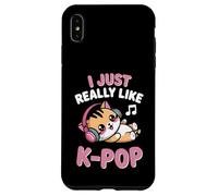 Kpop Kawaii Chat Chibi Chaton I Just Really Like K Pop Girl Coque pour iPhone XS Max