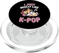 Kpop Kawaii Chat Chibi Chaton I Just Really Like K Pop Girl PopSockets PopGrip pour MagSafe