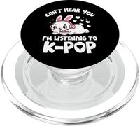 Kpop ne t'entend Pas J'écoute K Pop Kawaii Bunny Girl PopSockets PopGrip pour MagSafe
