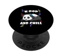 Kpop Panda K Pop and Chill Korean Music Anime PopSockets PopGrip Adhésif