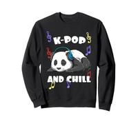 Kpop Panda K Pop and Chill Korean Music Anime Sweatshirt
