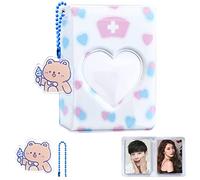 Kpop - Porte-carte photo de 7,6 cm - 40 poches - Mini album photo Kpop - Avec joli pendentif