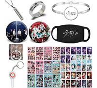 Kpop Stray Kids Coffret cadeau pour enfants, carte photo Stray Kids, autocollants, bracelet, masque facial, bagues, collier
