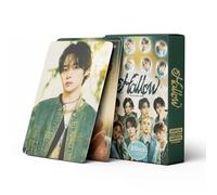 Kpop Stray Kids Lot de 55 cartes photo Stray Kids Lomo - 40 autocollants SKZ HOP - Cartes d'album pour fans (Hollow)