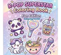 Kpop Superfan Coloring Book | Bold and Easy Coloring Book | Great for K Pop Fans | K-Pop Idol Fashion Coloring Book for Kids, Tweens, Teens, & Adults | Cute Food Coloring Book | Pop Music Lover Gifts