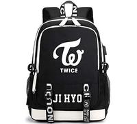 Kpop Twice Sac À Dos Sac D'école Cadeau Cadeau Sac D'ordinateur Portable Université School Bookbag Voyage École Oxford Sacs avec Port de Charge USB NAYEON Momo Sana Mina DAHYUN TZUYU