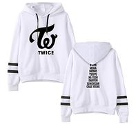 Kpop Twice Sweat-Shirts à Capuche Impression Pullover Manche Longue Loisir Hip Hop Pull Tops Hommes Femmes NAYEON JEONGYEON Momo Sana JIHYO Mina DAHYUN CHAEYOUNG TZUYU
