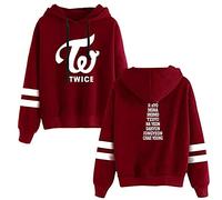 Kpop Twice Sweat-Shirts à Capuche Impression Pullover Manche Longue Loisir Hip Hop Pull Tops Hommes Femmes NAYEON JEONGYEON Momo Sana JIHYO Mina DAHYUN CHAEYOUNG TZUYU