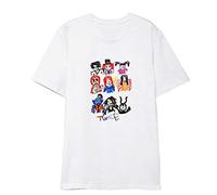 Kpop Twice T-Shirt Chemise Décontractée à col Rond Imprimées Été Pullover à Manches Courtes Hip Hop Tops pour Hommes et Femmes Once Halloween Momo Sana JI Hyo Mina DAHYUN CHAE Young TZUYU