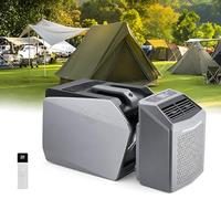 KPOUYYDS Climatiseur Portable Camping Car, Climatiseur Split 6200 BTU, 48V DC / 220V AC, Mini Clim Mobile 550W Basse Consommation pour Tente, Van, Camion, Silencieux 45dB, 4 Modes 11m² 110/220V