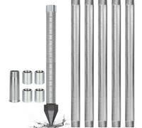 KPOUYYDS Kit Forage Puits de Jardin, Kit Complet avec Tubes de Forage et Manchons de Battage, Crépine de Forage de Puits Artisanal en INOX, Kit Forage Puits 1-1/4" INOX, 36 Pouces