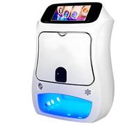 KPOUYYDS Machine à Ongles DIY avec séchage UV, Mini imprimante 3D électrique pour Nail Art, écran Tactile 5 Pouces, Impression 4800 dpi Reconnaissance IA de la Forme et de la Taille des Ongles White