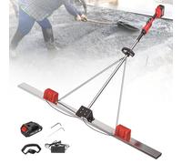 KPOUYYDS Taloche de Finition pour béton en Acier Inoxydable 21 V, règle vibrante Double fréquence, 180 cm, Moteur sans balais, 3 000 à 6 000 TR/Min 180cmDualmotormodel-2batteries