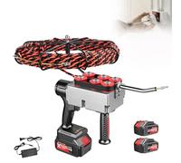 KPOUYYDS Tire-câble pour électricien, Dispositif de Passage de câbles encastrés, Tire-câble électrique Mural avec câble d'alimentation de 30 m, Tire-câble électrique sans Fil 1Battery-25000mah