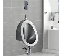 KPOUYYDS Urinoir pour Hommes, urinoir Mural pour Hommes, urinoirs à Chasse d'eau Automatique à capteur, économie d'eau Toilettes pour Hommes domestiques/commerciaux pour garages karaokés B-Walldrain