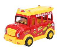 KPOYTWRDN 1:32 Jouet de modèle de Voiture-Restaurant en Alliage pour Enfants, Voiture à Tirer avec lumière et Musique, véhicule de Collection pour Enfants, matière Plastique en Alliage de (Rouge)