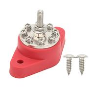 KPOYTWRDN Bloc de Distribution d’énergie à 8 bornes, 1/4 po M6, 12 V - 48 V, Barre Omnibus Marine Universelle, Bloc de jonction en Acier Inoxydable avec Goujons en Laiton pour Les systèmes é