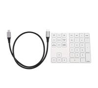 KPOYTWRDN Bloc de numéros sans Fil, pavé numérique Bluetooth avec hub USB 3.0, pavé numérique en Alliage d’Aluminium à 34 Touches avec Port Type-C pour Ordinateur Portable et Ordinateur de (Argent)