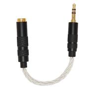 KPOYTWRDN Câble Adaptateur 4,4 mm Femelle équilibrée vers 3,5 mm stéréo mâle, câble de Conversion pour écouteurs Portable avec connecteurs plaqués Or et âme en cuivre monocristallin pour app (Argent)