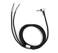 KPOYTWRDN Câble de casque amélioré pour Sol Republic Master Tracks HD V8, V10, V12, X3 - Cordon audio de remplacement avec cœur en cuivre sans oxygène, connecteur 3,5 mm, fil tressé noir de