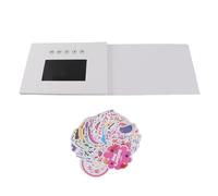 KPOYTWRDN Carte de vœux vidéo avec écran LCD, carte de vœux électronique, lecture vidéo HD 720P avec 128 Mo de mémoire, brochure vidéo pour le marketing d'anniversaire, solution (5 pouces)