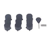 KPOYTWRDN Lot de 3 boîtes de Rechange pour ailerons de Planche de Surf, boîte de gouvernail de Queue de Longboard, Bouchon d'aileron de Planche de Surf en PVC avec clé et vis, boîte