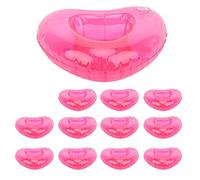 KPOYTWRDN Porte-gobelet Gonflable en Forme de cœur, Porte-gobelet Flottant réutilisable pour Piscine, Accessoires de Piscine d'été avec matériau PVC, Paquet de 12 pour fête Aquatique, Jouet