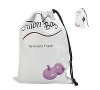 KPPFHBLI Sac à Oignons, Grand Sac à Voile Lavable pour Ranger Vos LéGumes, Sac Shopping avec Cordon de Serrage et Fermeture à GlissièRe LatéRale, éCologique et Respirant