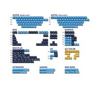 KPREPUBLIC Domikey Cherry Profile ABS Doubleeshot Touche tout-en-un pour clavier MX Stem 60 87 104 xd64 xd68 BM60 BM65 (CP SingleChip Set All in One x1)