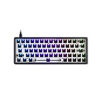 KPREPUBLIC Drum GK61 GK61X GK64 GK64X Kit de clavier personnalisé 60 % CNC Anode avec interrupteur RVB LED et prise de courant de type C PCB Barre d'espace divisée (1 kit tambour GK64)