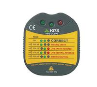 KPS-CC800 Testeur de Prises 230V avec Fiche Schuko | Vérifie le Câblage Phase, Neutre et Terre | Diagnostic de Défauts par LED et Alerte Sonore