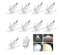 kpslucerna 9PCS 12V 1W Mini LED Projecteur, IP65 Étanche Projecteur Encastré pour Affichages, Usage Intérieur Cuisine Escaliers Armoire Couloir Éclairage DIY (Blanc Blanc Froid 120°)