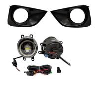 Kpuwers automobile Phares Antibrouillard LED Pour Toyota Pour Vios Pour Yaris Pour Berline 2013-2017 Avec Faisceau Électrique Interrupteur Et Cache Phare Anti-brouillard(Red Ring Fog Set)