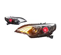 Kpuwers Ensemble De Phares Voiture LED Phares Projecteur Lampe Frontale Feux Pour Ajustement Pour Jazz 2014 2015 2016 2017 Phare Avant