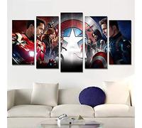 KPWAN Impressions sur Toile 5 Pièces Iron Man Avengers Peinture Murale Salon Décoration Murale Mural Marvel Photos Art Mural B [sans Cadre]